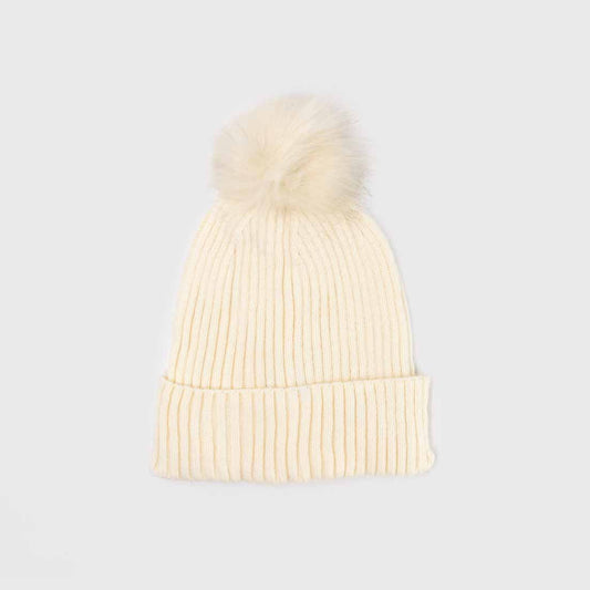 BEANIE POMPÓN BLANCO