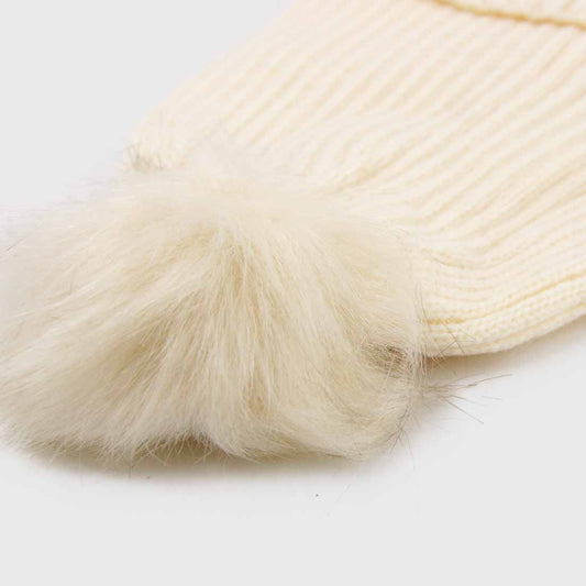 BEANIE POMPÓN BLANCO