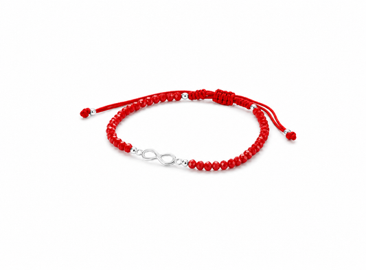 PULSERA HILO ROJO INFINITO PROTECCIÓN PLATA 925
