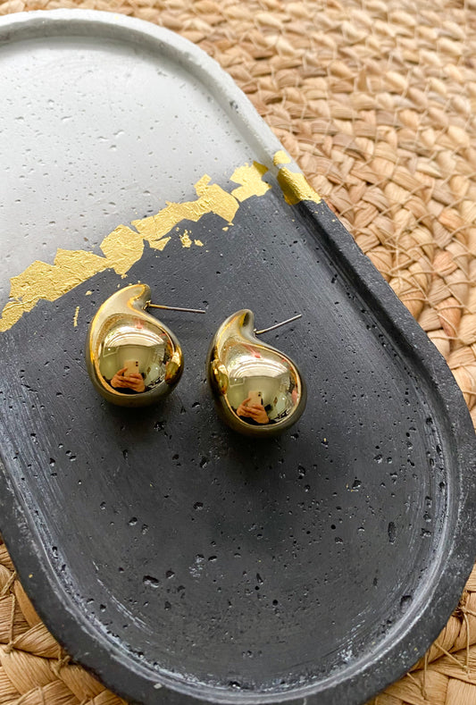 AROS GOTAS 3CM DORADO