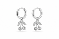 ARGOLLAS PEQUEÑAS CEREZA PLATEADO 12MM