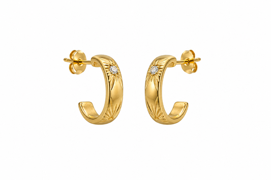 ARGOLLAS DISEÑO 2.4 CM DORADO