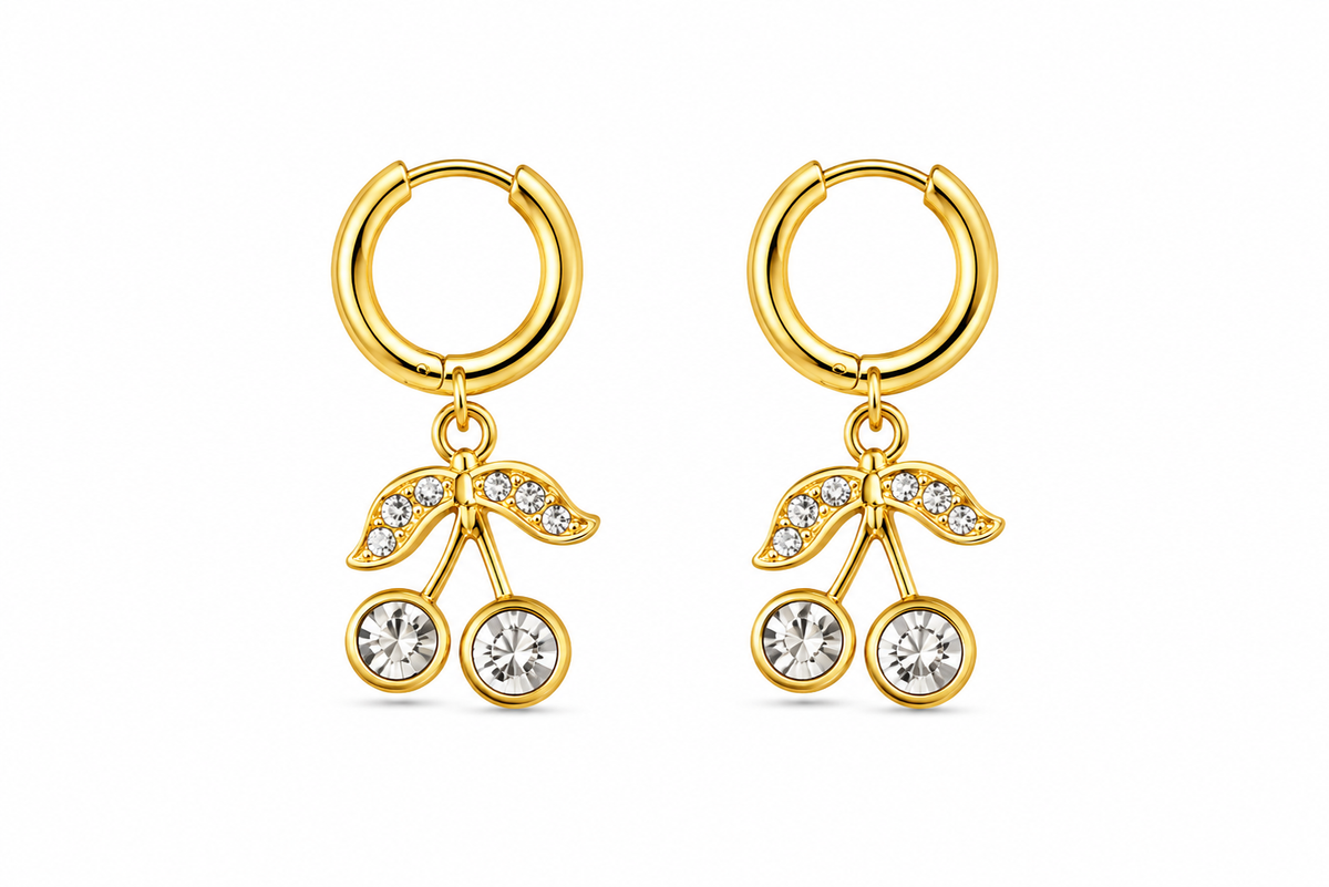 AROS ARGOLLAS CEREZA DORADO