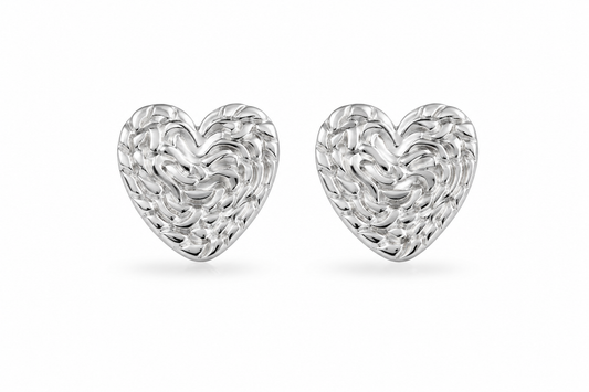 AROS CORAZÓN II PLATEADO