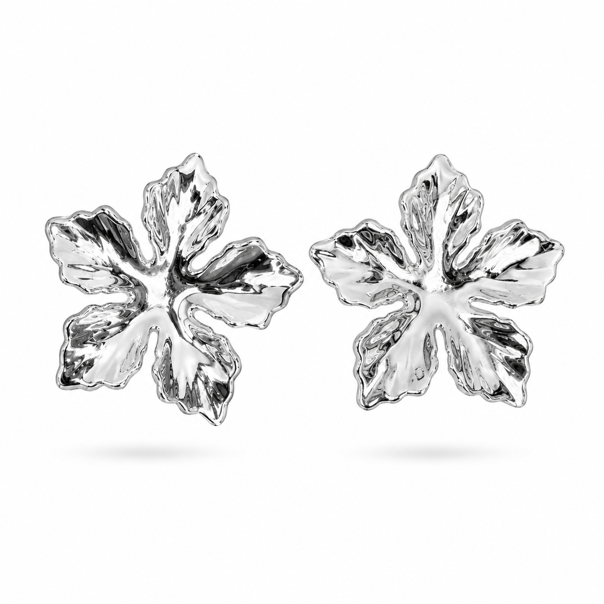 AROS FLOR 35MM PLATEADO