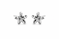 AROS FLOR PLATEADO 2 CM