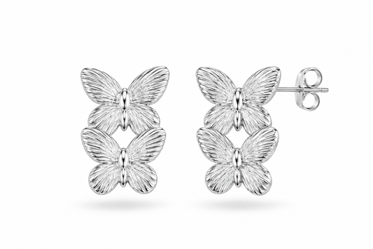 AROS MARIPOSA PLATEADO