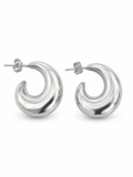 ARGOLLAS SEMI GOTAS 25MM PLATEADO