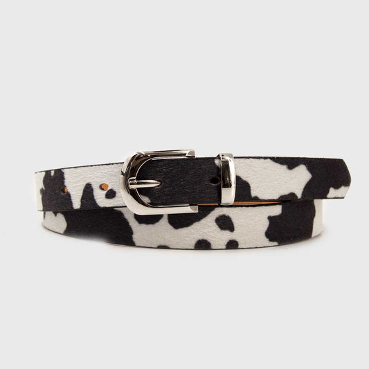 CINTURÓN BAS DEL II VACA NEGRO PLATEADO