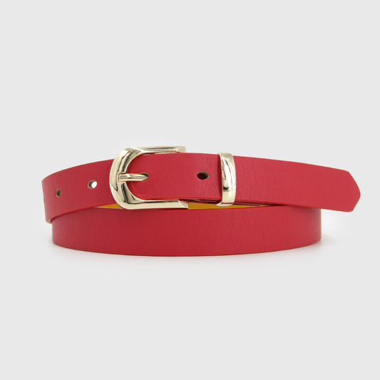 CINTURÓN BAS DEL II ROJO DORADO