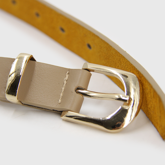 CINTURÓN BAS DEL II BEIGE DORADO