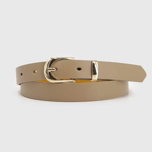 CINTURÓN BAS DEL II BEIGE DORADO