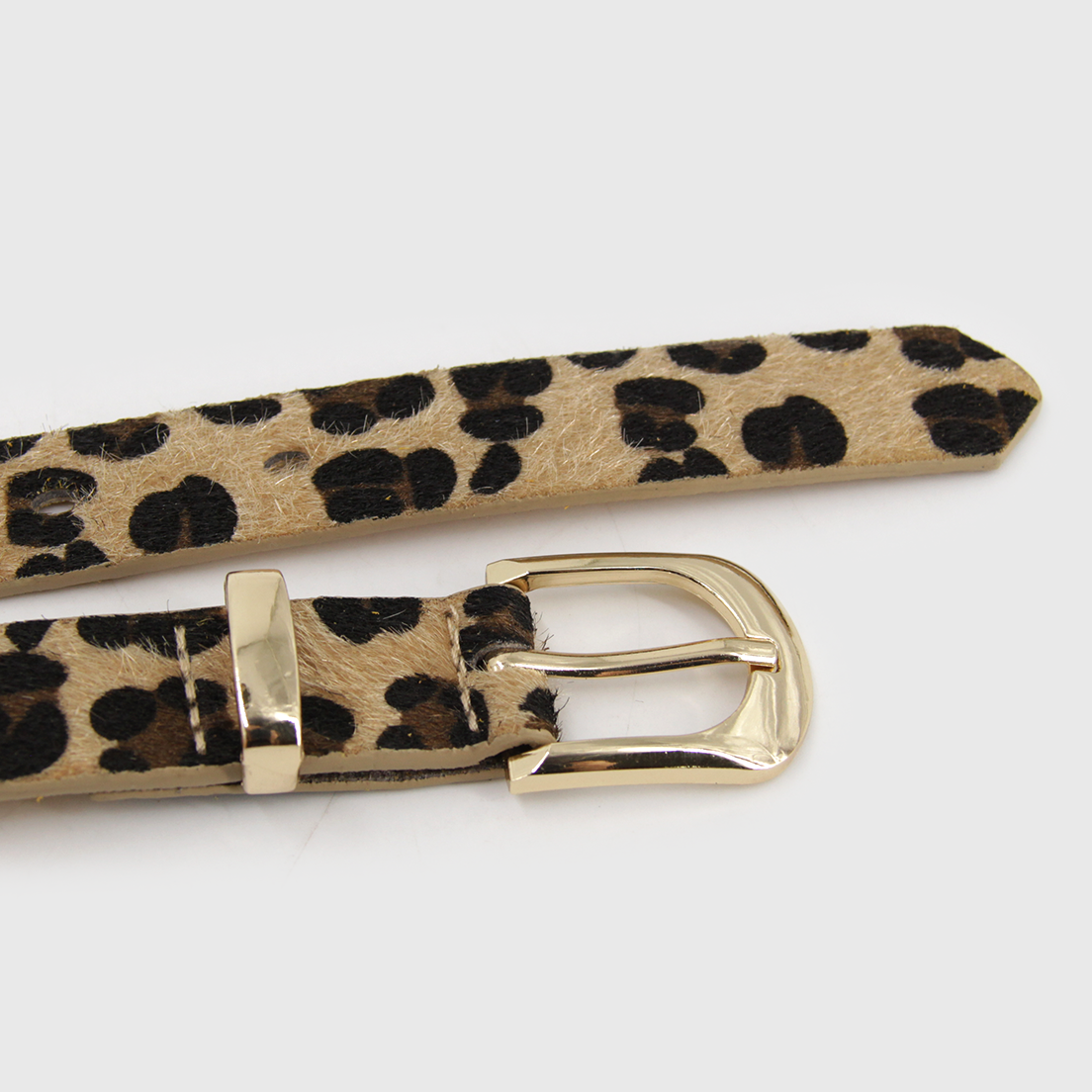 CINTURÓN BAS DEL II ANIMAL PRINT DORADO