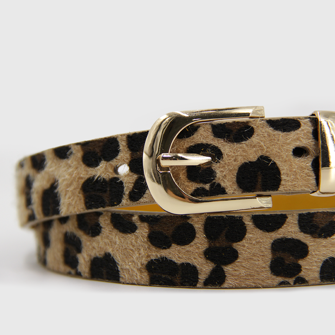 CINTURÓN BAS DEL II ANIMAL PRINT DORADO