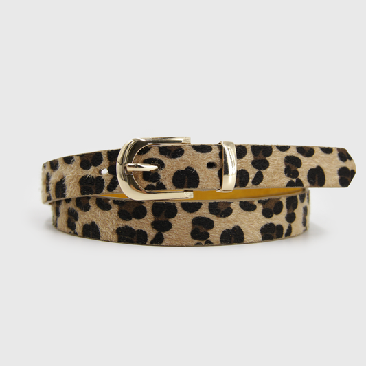 CINTURÓN BAS DEL II ANIMAL PRINT DORADO