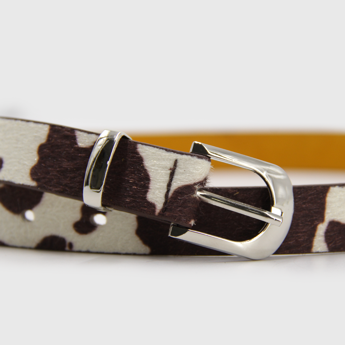 CINTURÓN BAS DEL II VACA CAFÉ PLATEADO