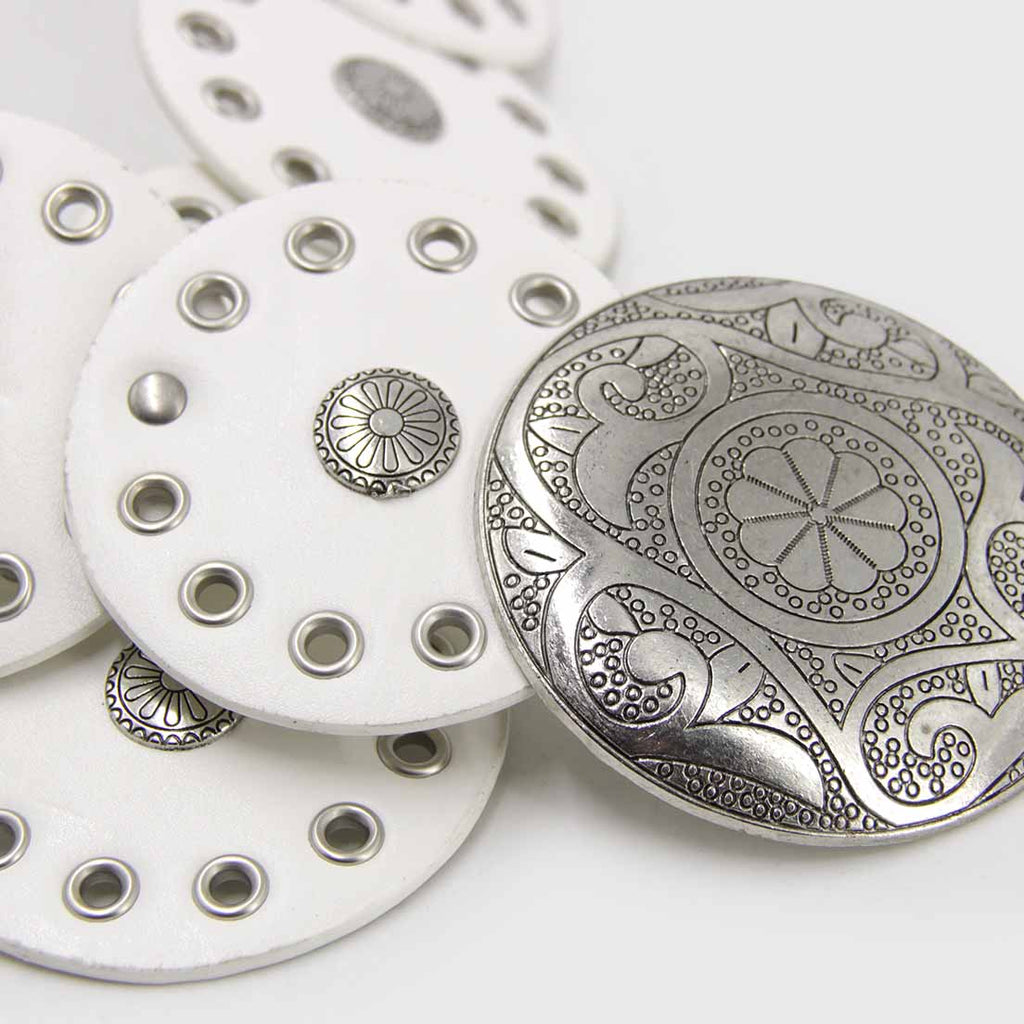 CINTURÓN BOHO PLATEADO BLANCO