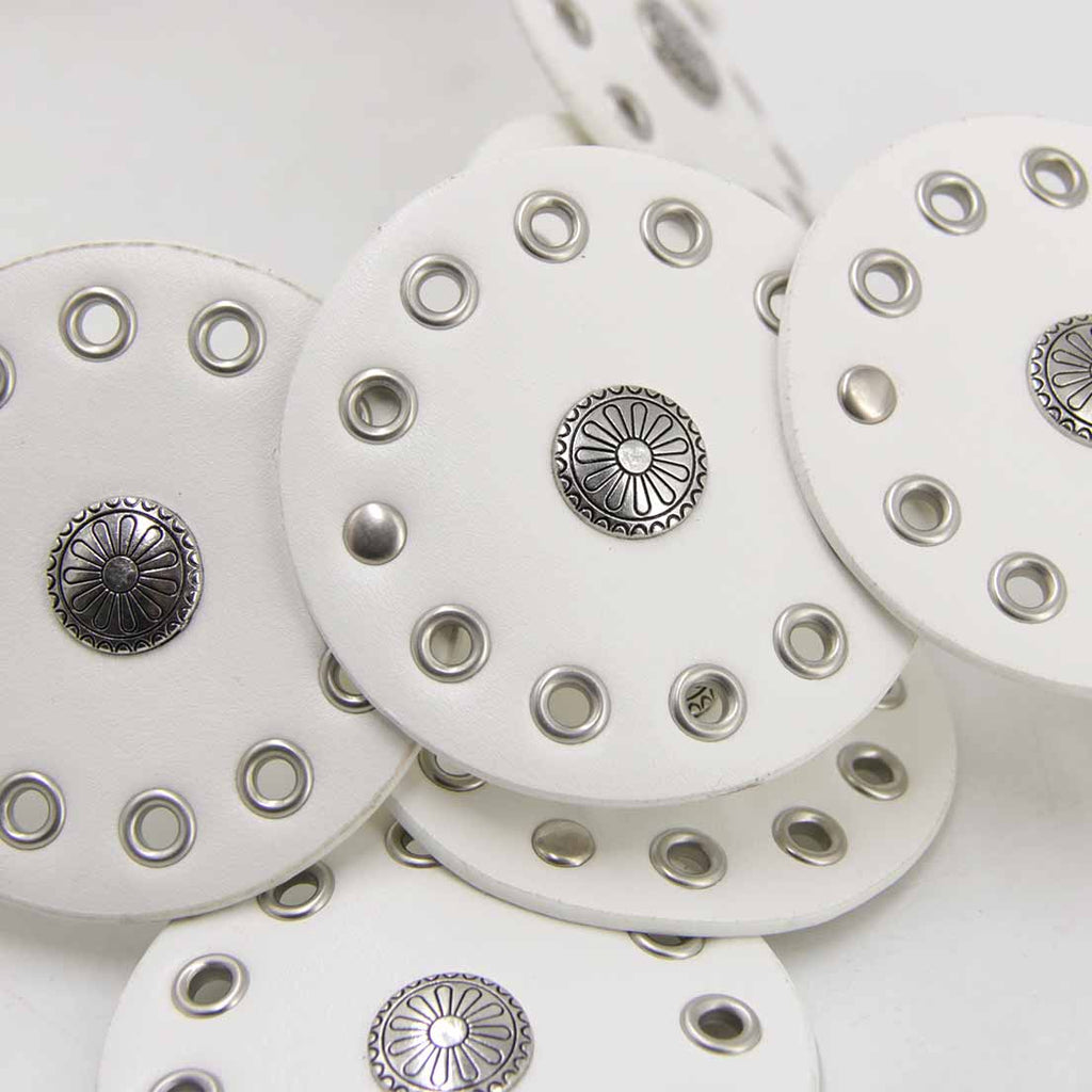 CINTURÓN BOHO PLATEADO BLANCO