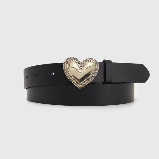 CINTURÓN CORAZÓN II NEGRO DORADO