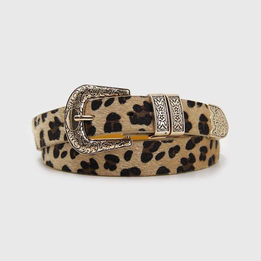 CINTURÓN ANIMAL PRINT DORADO