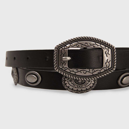 CINTURÓN BOHO NEGRO SIM