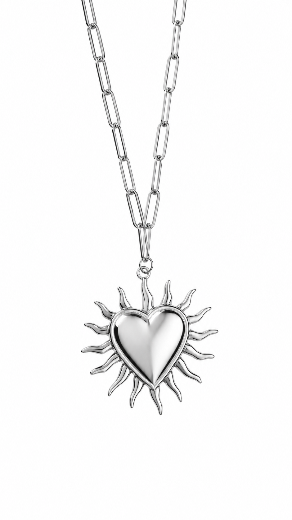 CADENA CORAZÓN GRANDE ACERO INOXIDABLE