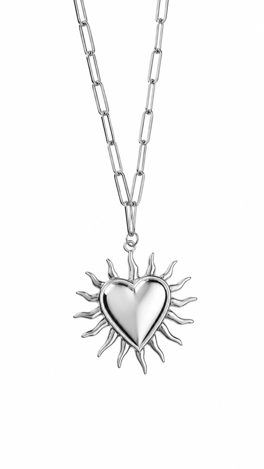 CADENA CORAZÓN GRANDE ACERO INOXIDABLE