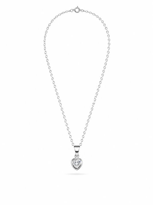 CADENA CORAZÓN PUNTO DE LUZ II PLATA 925