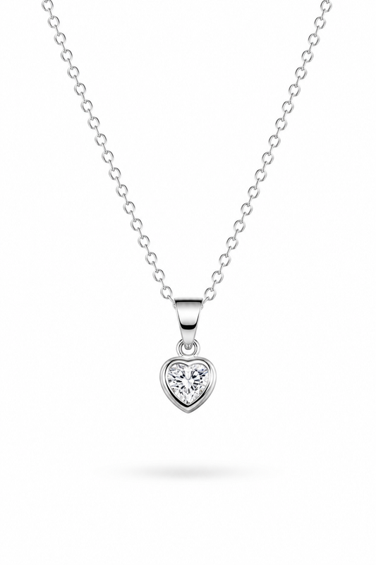 CADENA CORAZÓN PUNTO DE LUZ II PLATA 925