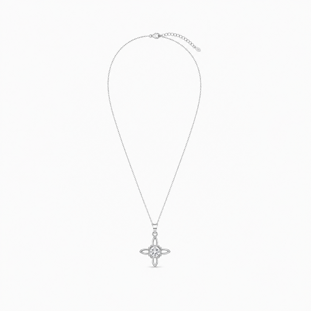 CADENA NUDO DE BRUJA CIRCÓN PLATA 925