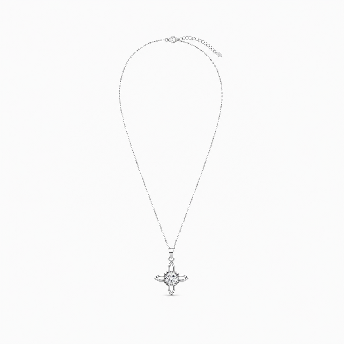 CADENA NUDO DE BRUJA CIRCÓN PLATA 925