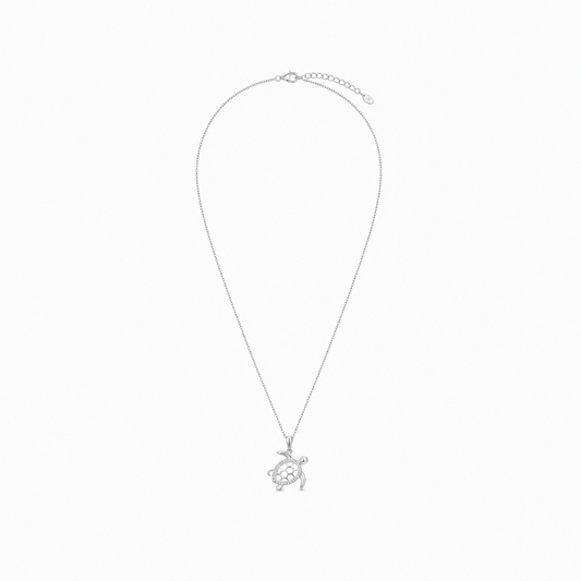 CADENA TORTUGA CIRCONES PLATA 925
