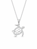 CADENA TORTUGA CIRCONES PLATA 925