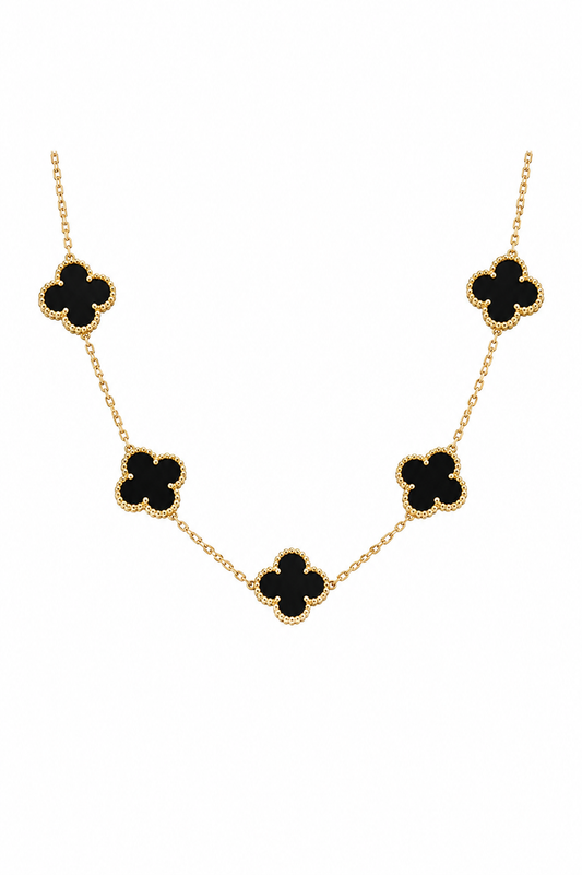COLLAR 5 FLOR NEGRO
