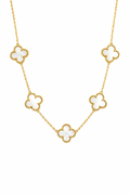 COLLAR 5 TRÉBOL BLANCO