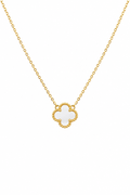 COLLAR TRÉBOL BLANCO