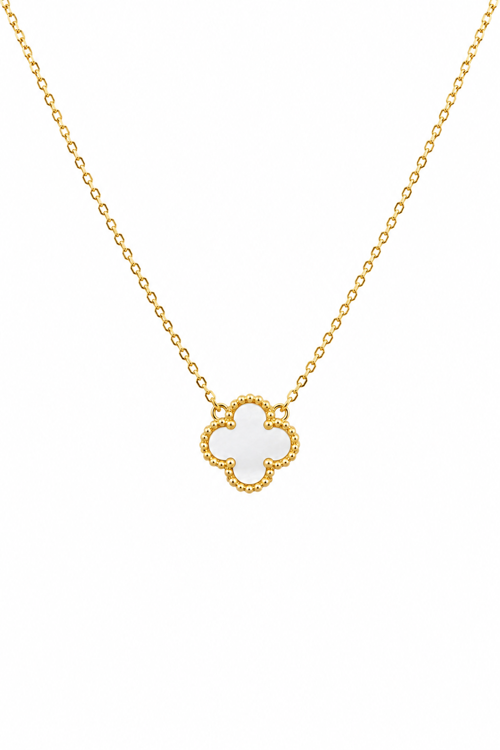 COLLAR TRÉBOL BLANCO - 45cm