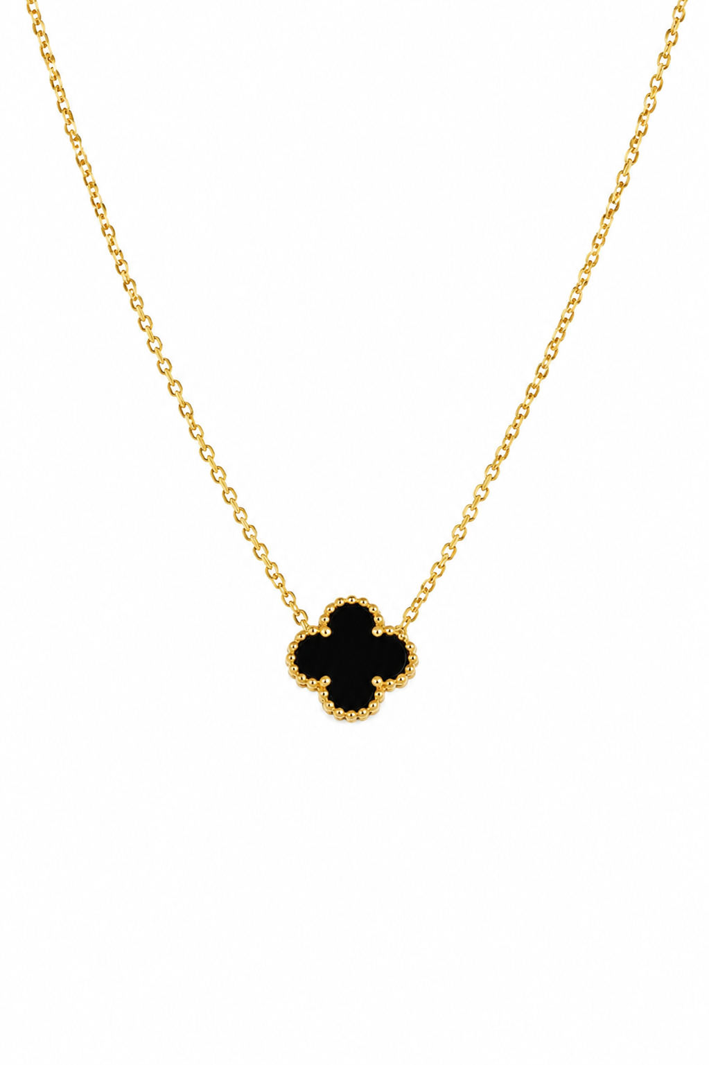 COLLAR TRÉBOL NEGRO - 45cm
