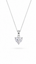 CADENA CORAZÓN PUNTO DE LUZ CIRCÓN II PLATA 925