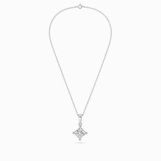 CADENA ROMBO PUNTO DE LUZ CIRCÓN PLATA 925
