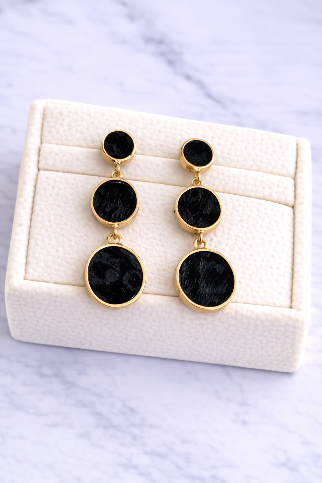 AROS CIRCULO ANIMAL PRINT NEGRO
