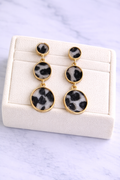 AROS CIRCULO ANIMAL PRINT NEGRO/BLANCO