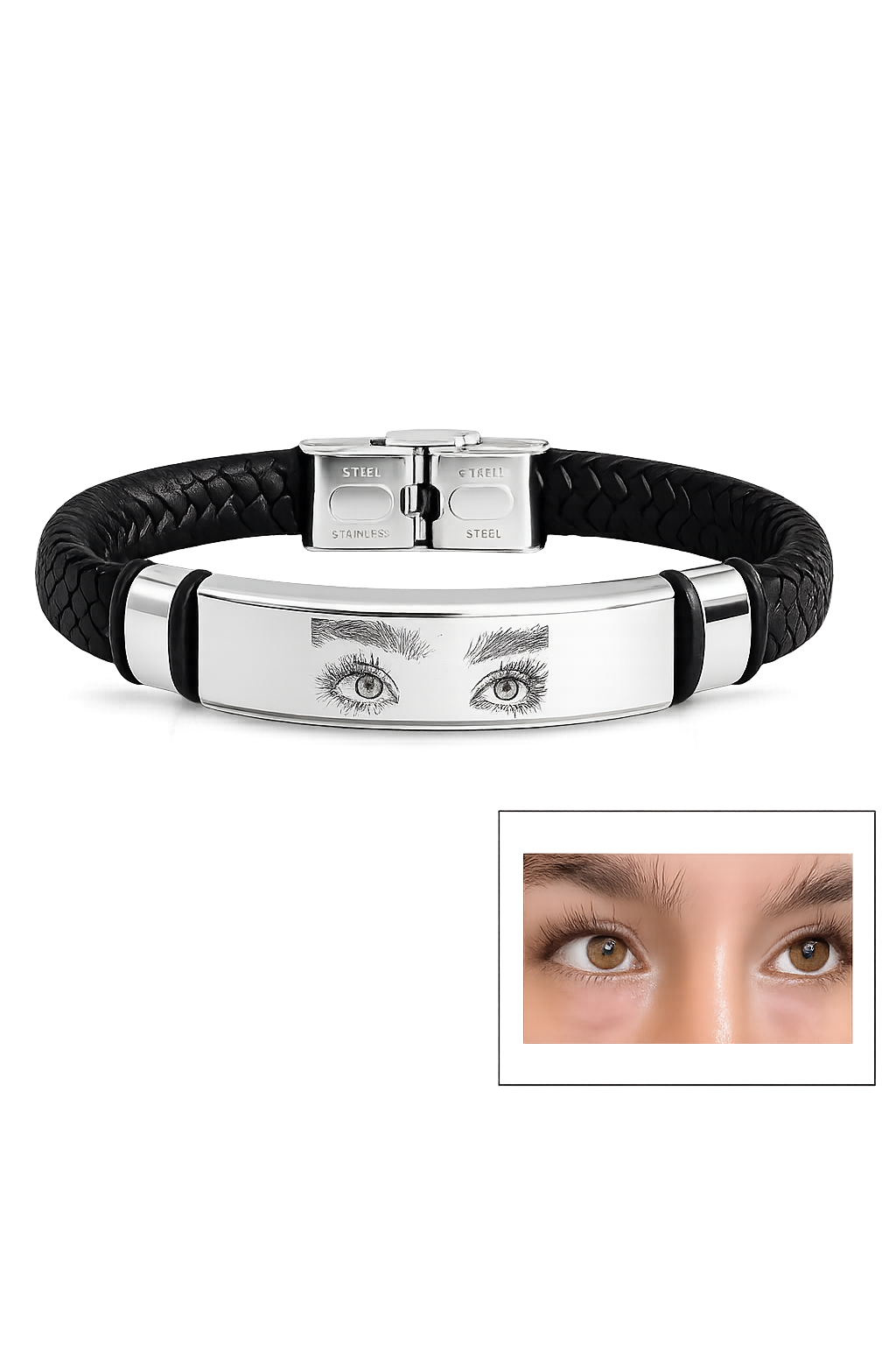 PULSERA MIRADA PERSONALIZADO TRENZADO