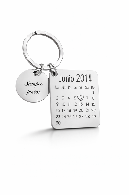 LLAVERO CALENDARIO PERSONALIZADO REDONDO
