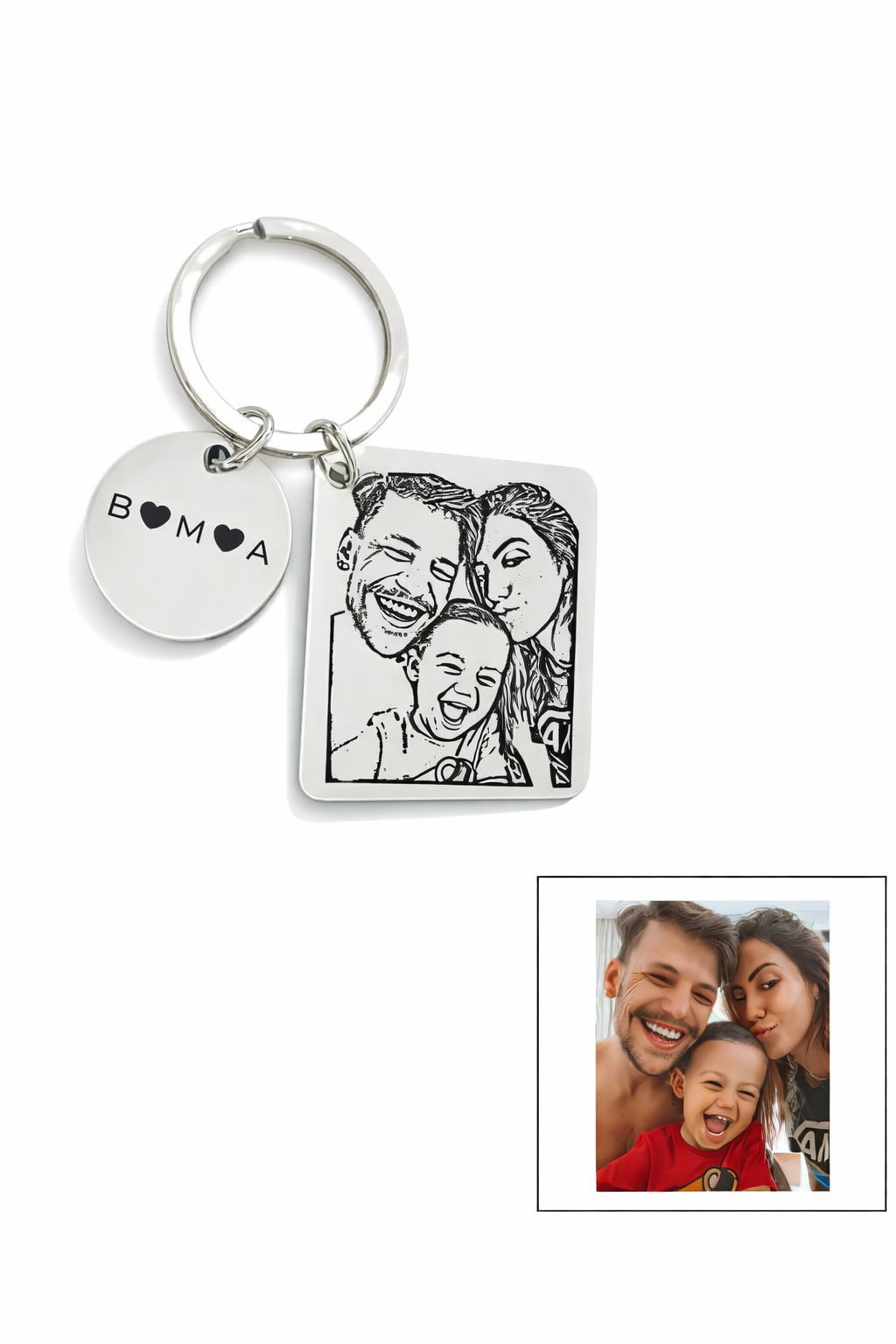 LLAVERO PERSONALIZADO CON FOTO REDONDO