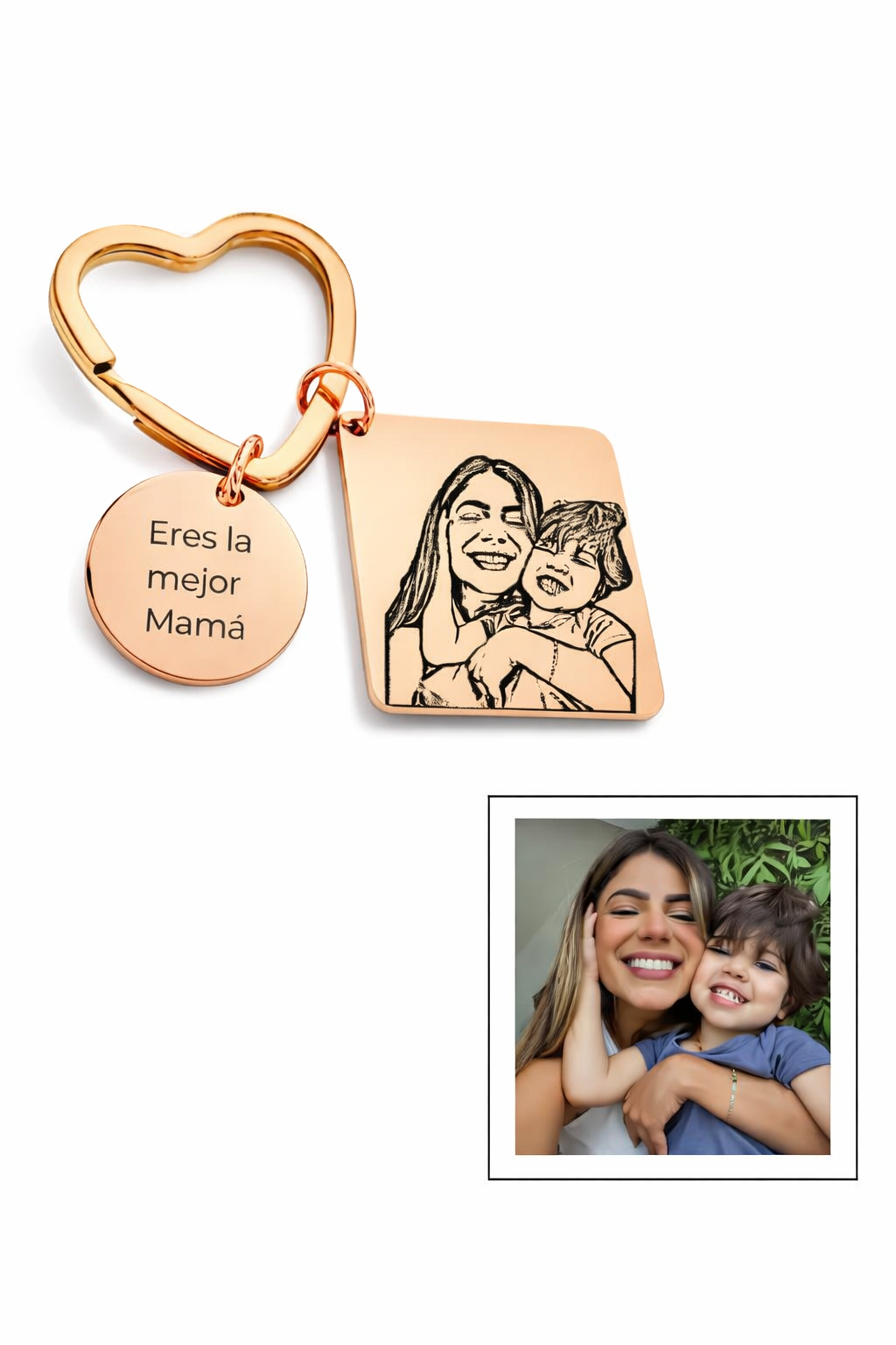 LLAVERO PERSONALIZADO CORAZÓN IMAGEN