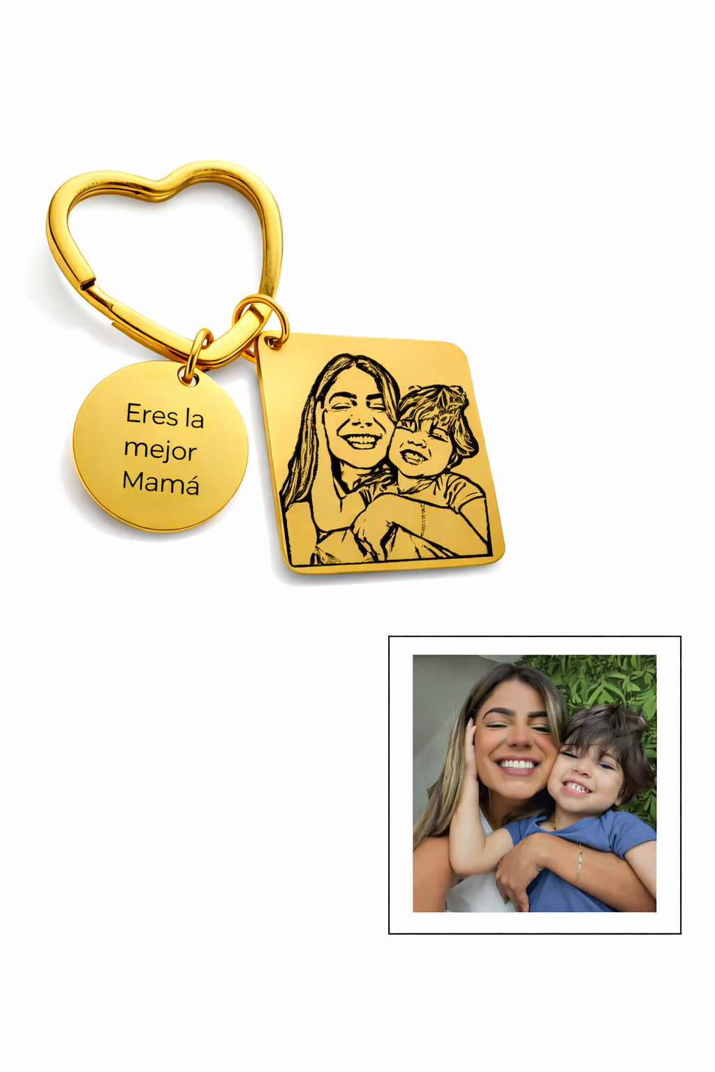 LLAVERO PERSONALIZADO CORAZÓN IMAGEN