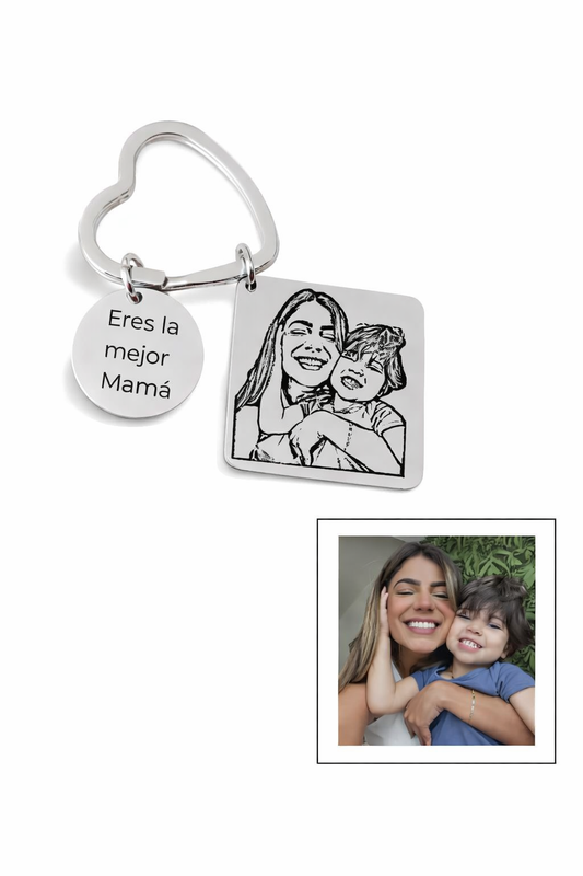 LLAVERO PERSONALIZADO CORAZÓN IMAGEN