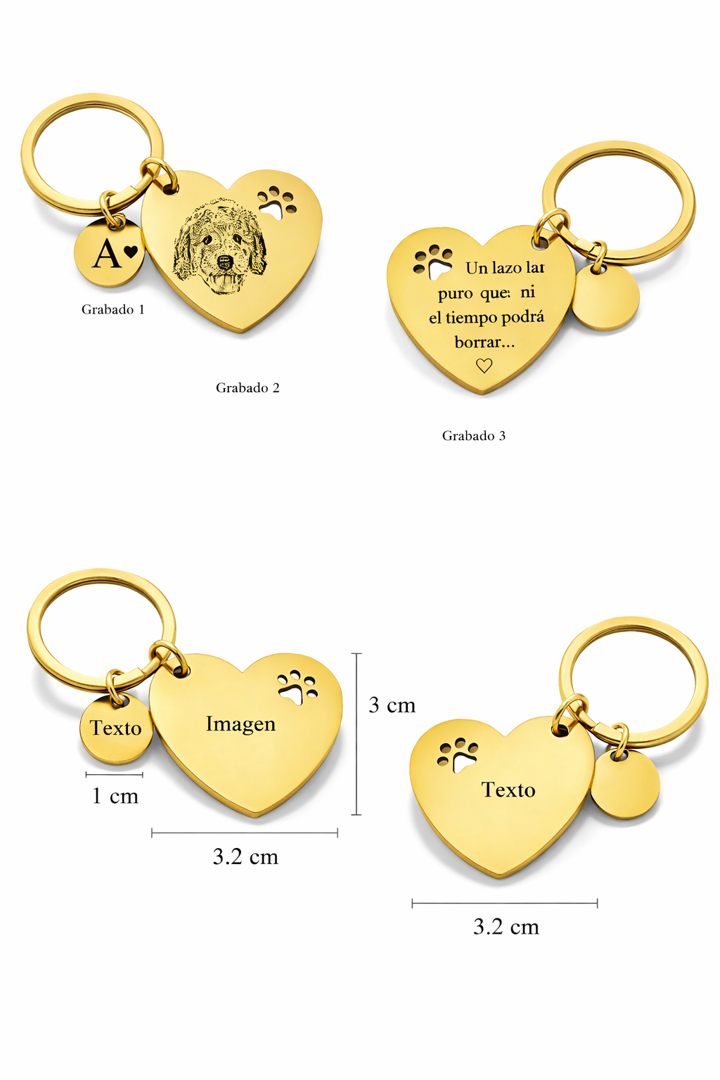LLAVERO PERSONALIZADO HUELLA CORAZÓN II