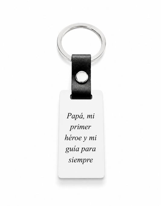 LLAVERO FRASE RECTANGULAR